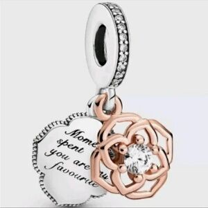 (Rare) Pandora Rose Gold and Silver Dangle Charm